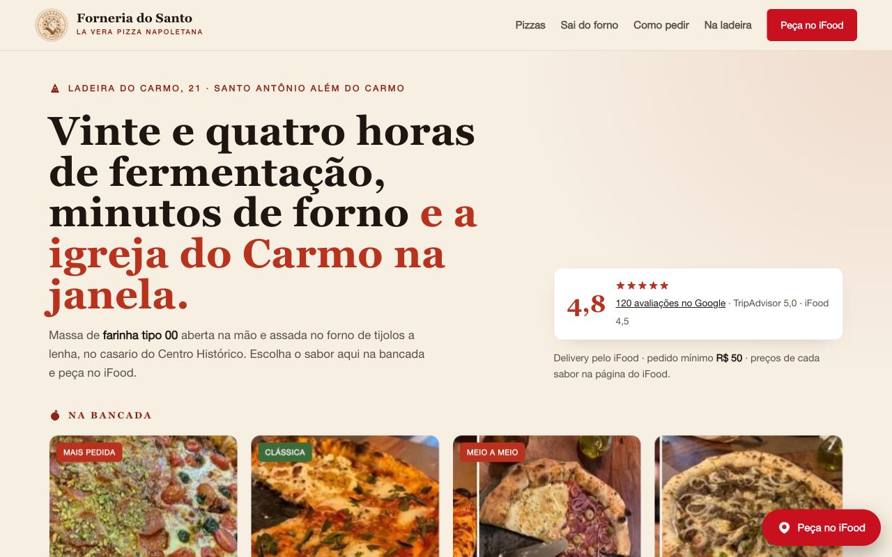 Site Forneria do Santo
